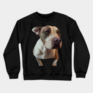 vector of brown white dog Crewneck Sweatshirt